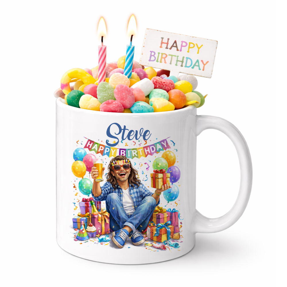 Personalisierte Geburtstags-Tasse mit Name – Lustiges Geschenk für Frauen & Männer