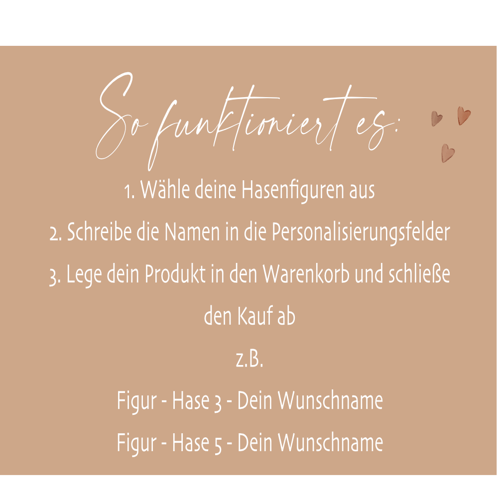 Personalisiertes Osterkissen mit Namen – Familienkissen mit Hasen – Osterdeko 40x40 – Geschenk für Kinder, Eltern & Großeltern – Kissenbezug mit oder ohne Füllung