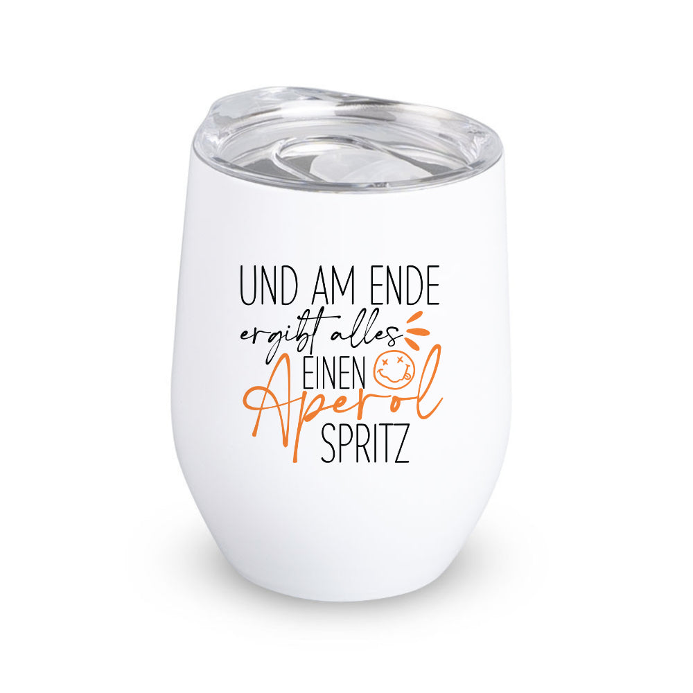 Aperolbecher to go Weinbecher Edelstahl Weinglas Isolierter Becher Aperol Spritz Thermobecher Geschenk Frau Freundin