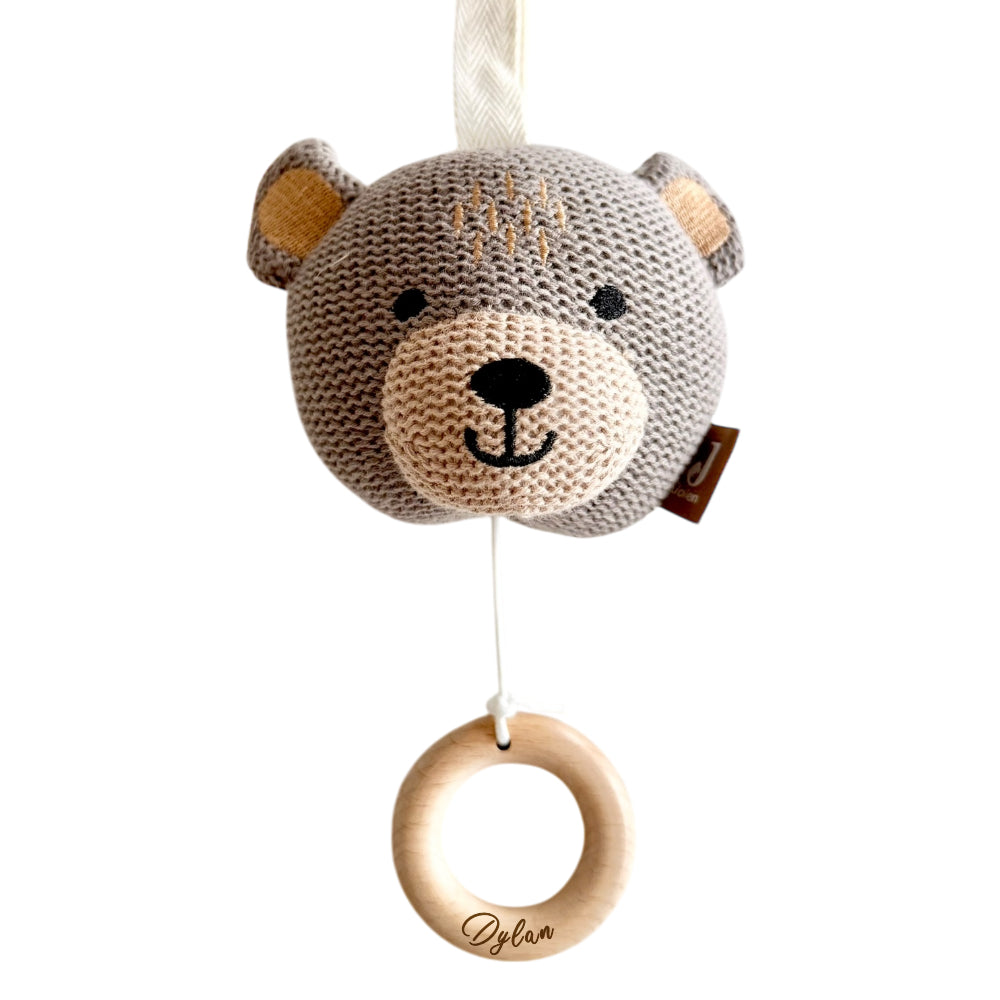 Personalisierte Spieluhr für Babys, Motive: Giraffe, Bär, Fuchs zum Auswählen