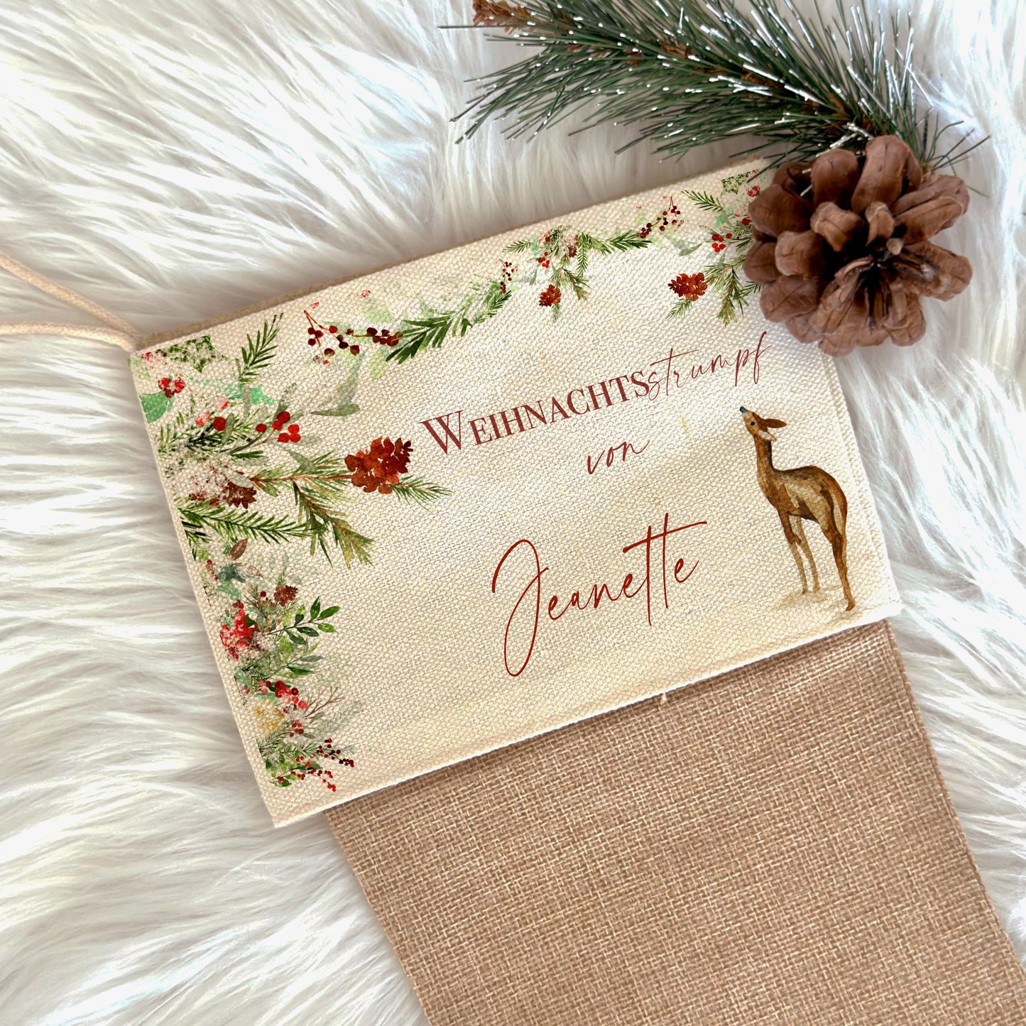 Nikolausstrumpf Name Weihnachtsstrumpf Geschenk Weihnachten