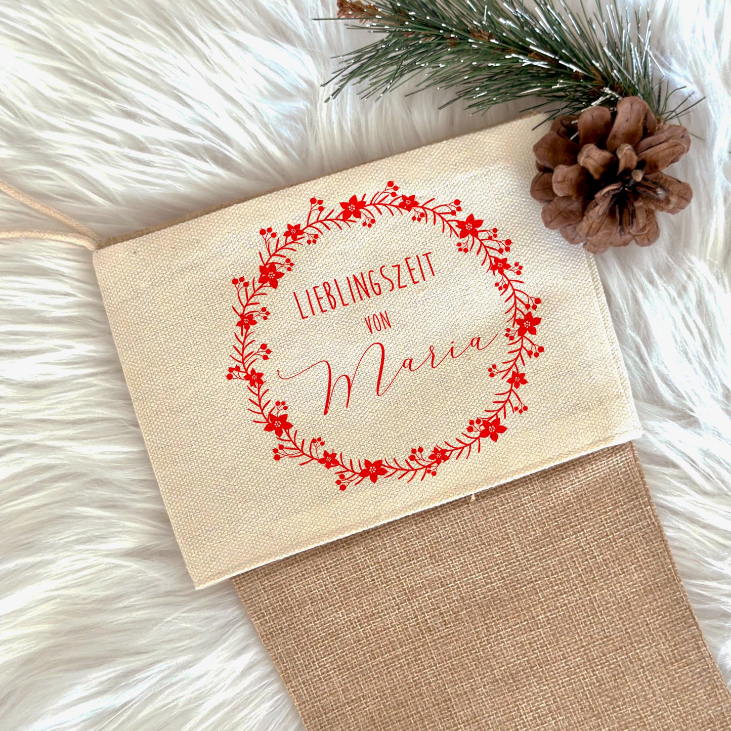 Nikolausstrumpf Name Weihnachtsstrumpf Geschenk Weihnachten