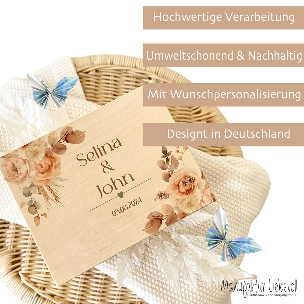 Erinnerungskiste Hochzeitsgeschenk Personalisiert Erinnerungsbox Holzkiste Geldgeschenk Hochzeit Geschenk