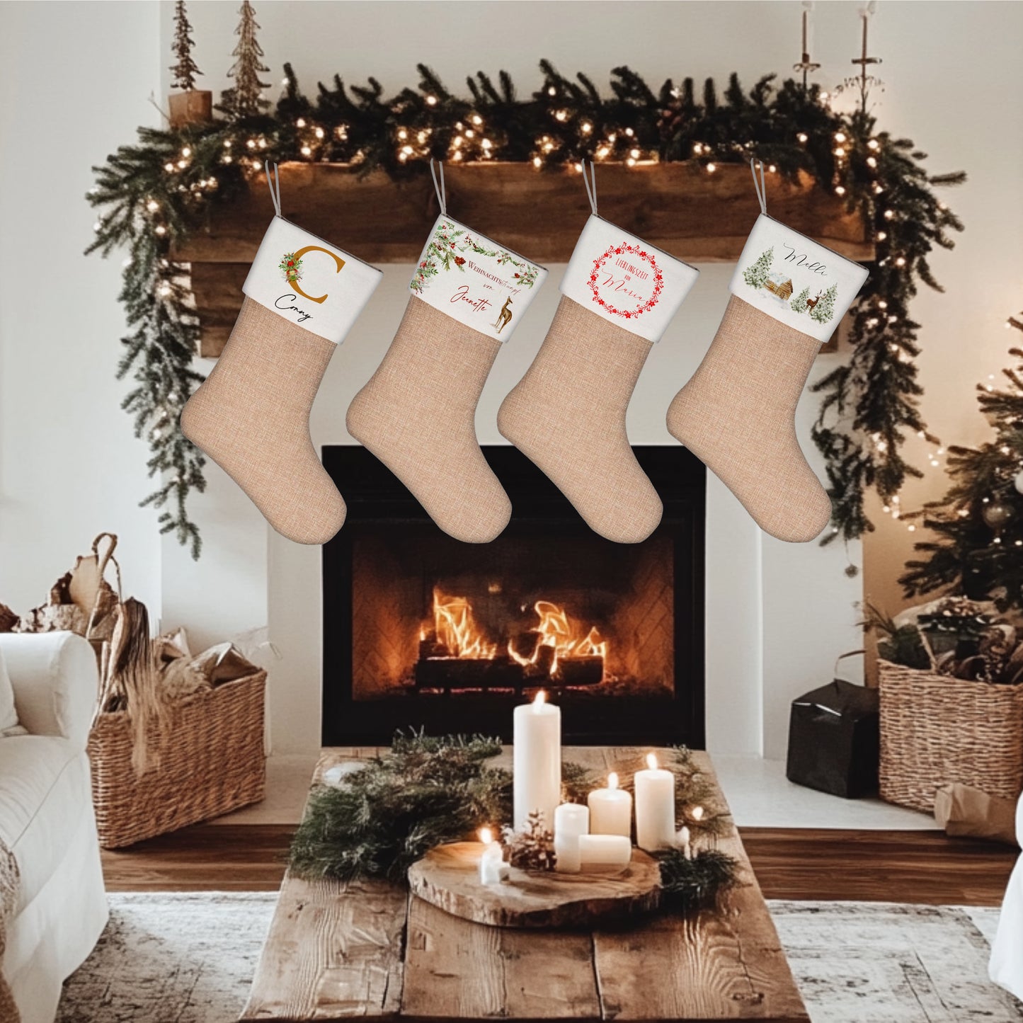 Nikolausstrumpf personalisiert Nikolausstiefel Kinder Erwachsene Weihnachtsstrumpf Name Weihnachtsstiefel Nikolaussocke Weihnachtsgeschenk