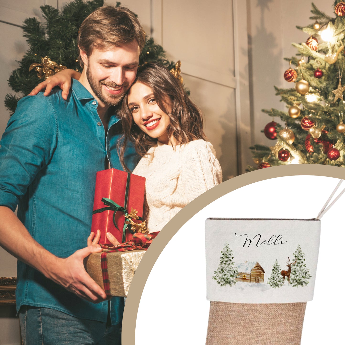 Nikolausstrumpf personalisiert Nikolausstiefel Kinder Erwachsene Weihnachtsstrumpf Name Weihnachtsstiefel Nikolaussocke Weihnachtsgeschenk