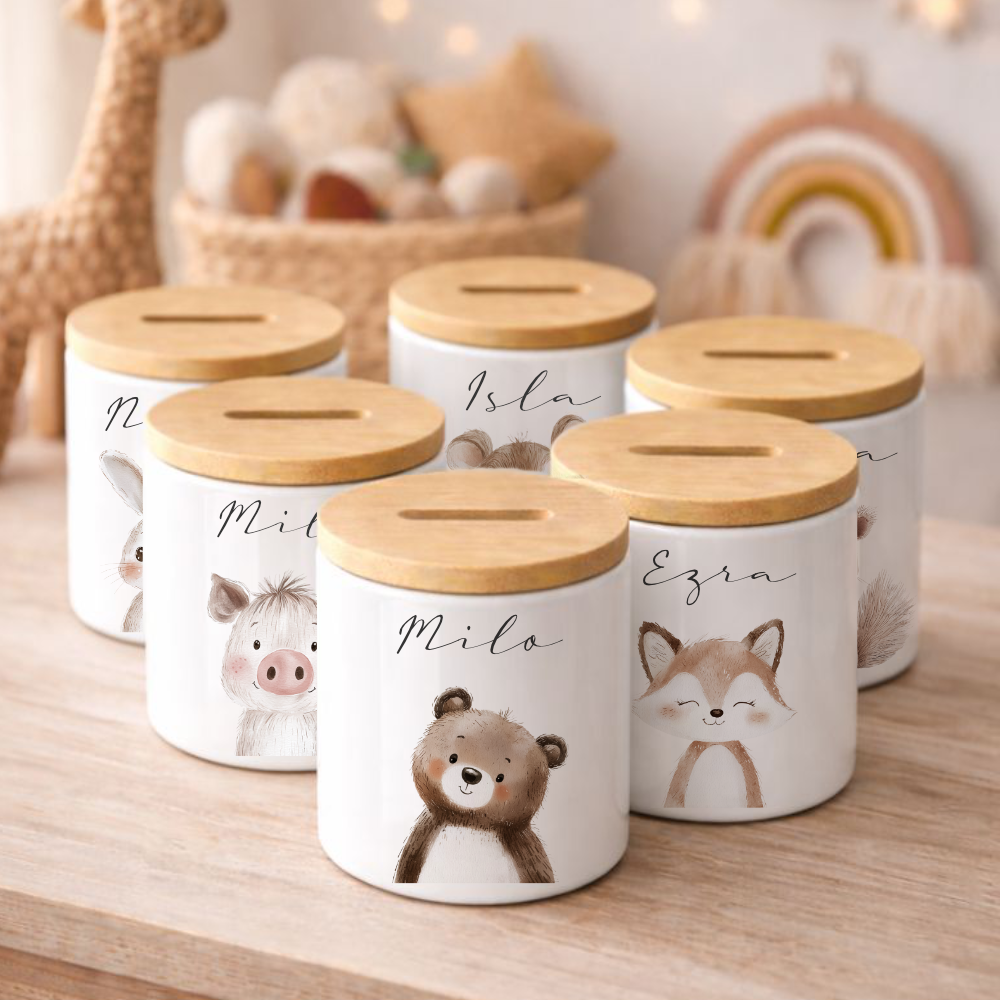Personalisierte Spardose für Kinder aus Keramik
