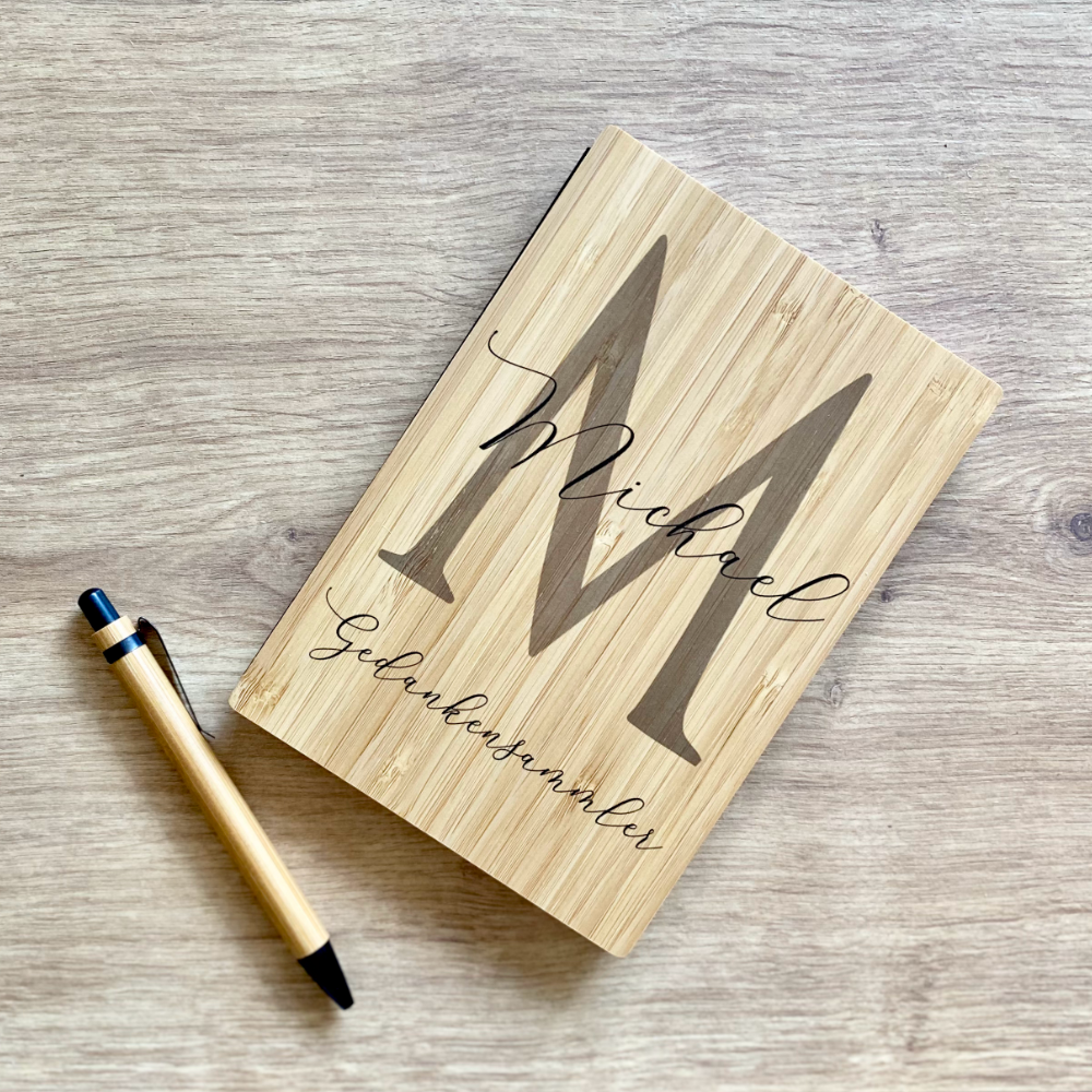 Personalisiertes Geschenk Notizbuch.