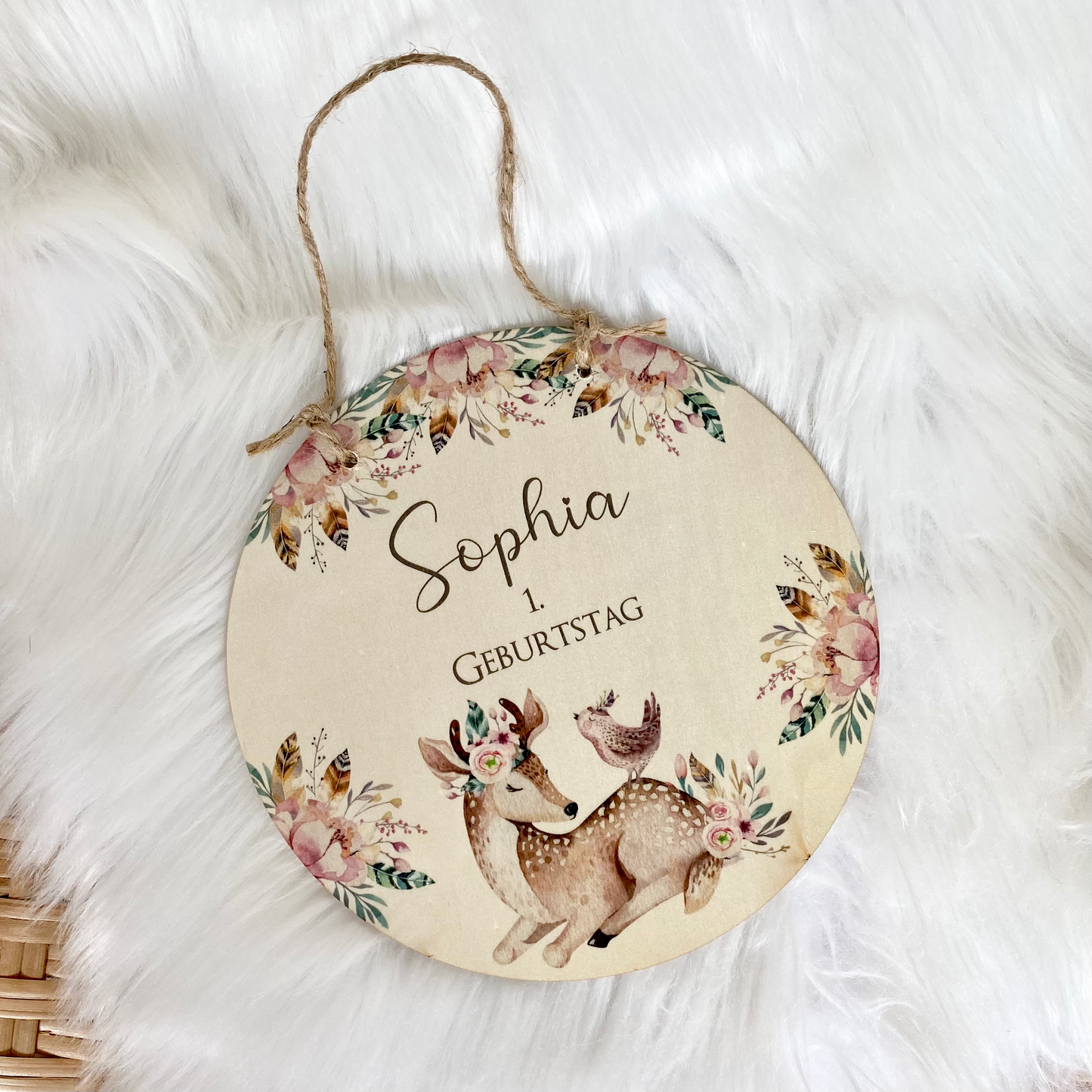 Personalisiertes Holzschild | Geburtstagsgeschenk für Mädchen | Kreatives Geschenk zum Geburtstag für Kinder | 2 Motivvarianten zur Auswahl