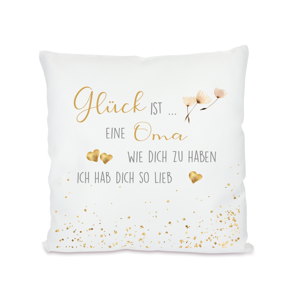 Kissen mit Spruch "Glück ist eine Mama wie dich zu haben" | Persönliches Geschenk für Mütter | 7 Motivvarianten zur Auswahl