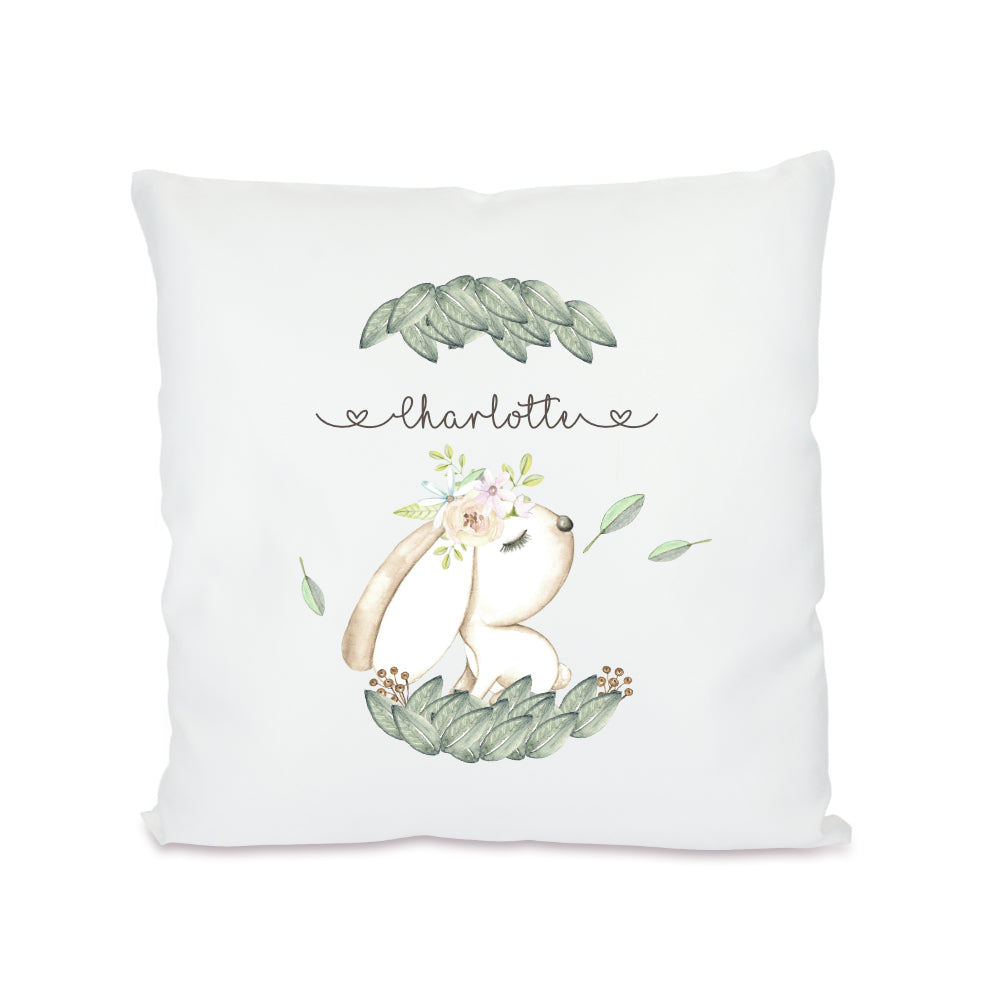 Kinderkissen "Fuchs" mit dem Namen des Kindes | Besondere Geschenkidee u. personalisiertes Geschenk für Mädchen und Jungen | Schöne Dekoration für das Kinderzimmer | 4 Motivvarianten zur Auswahl