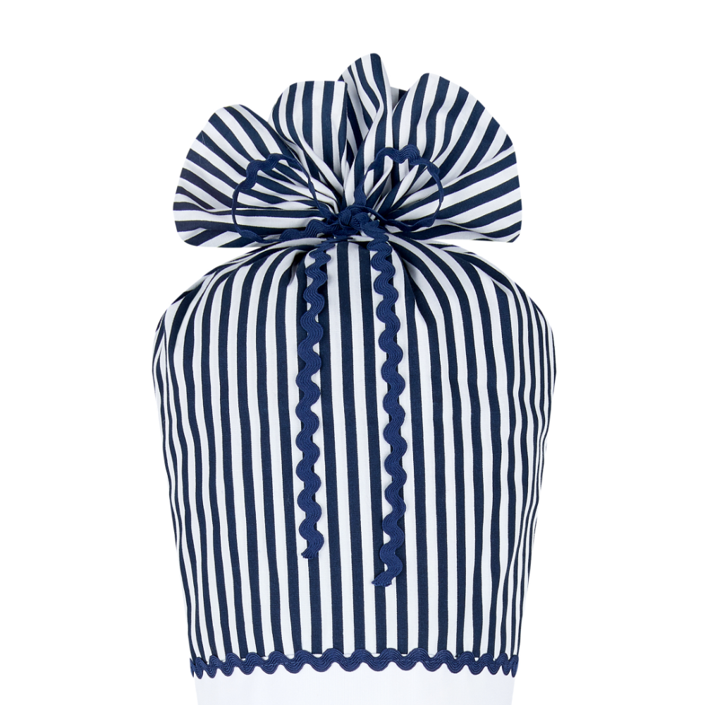 Maritime Schultüte für Jungen | Personalisiert mit dem Namen | Stoffschultüte in Blau mit Anker | Optional mit Füllkissen und Spitzenschutz
