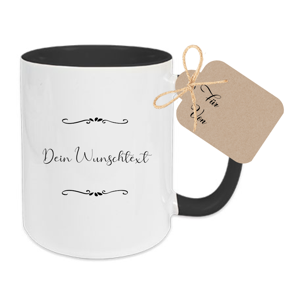 Tasse mit Wunschtext bedrucken lassen – Manufaktur Liebevoll