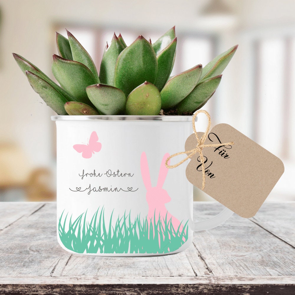 Tasse zum Osterfest mit dem Namen personalisiert | Perfekte Geschenkidee zu Ostern | Ideales DIY Geschenk | 3 Motivvarianten zur Auswahl