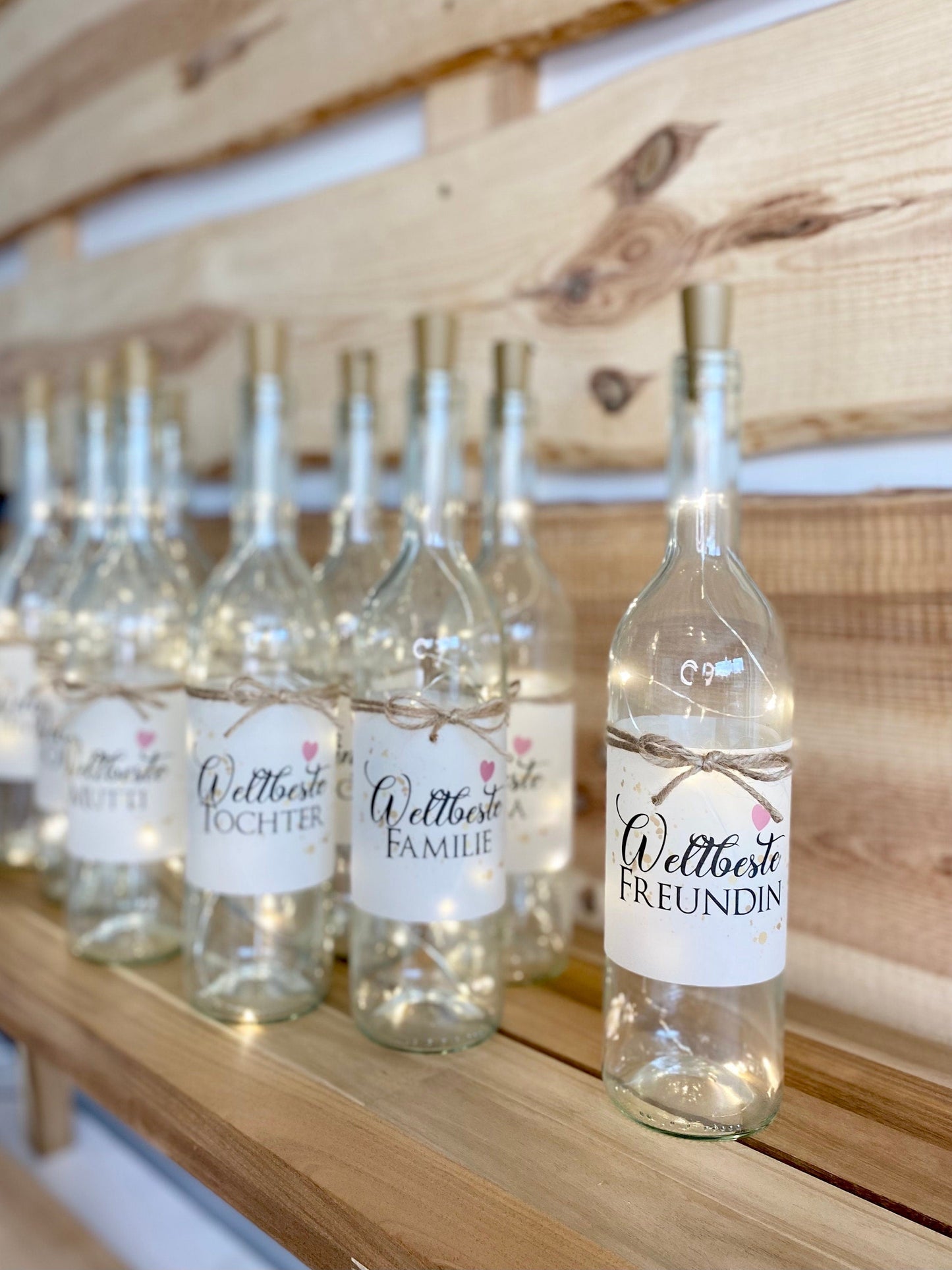 Flaschenlicht "Weltbeste Schwiegermama" | Liebevolle Geschenkidee für die Schwiegermutter | Perfektes Geschenk zum Geburtstag und als Dankeschön