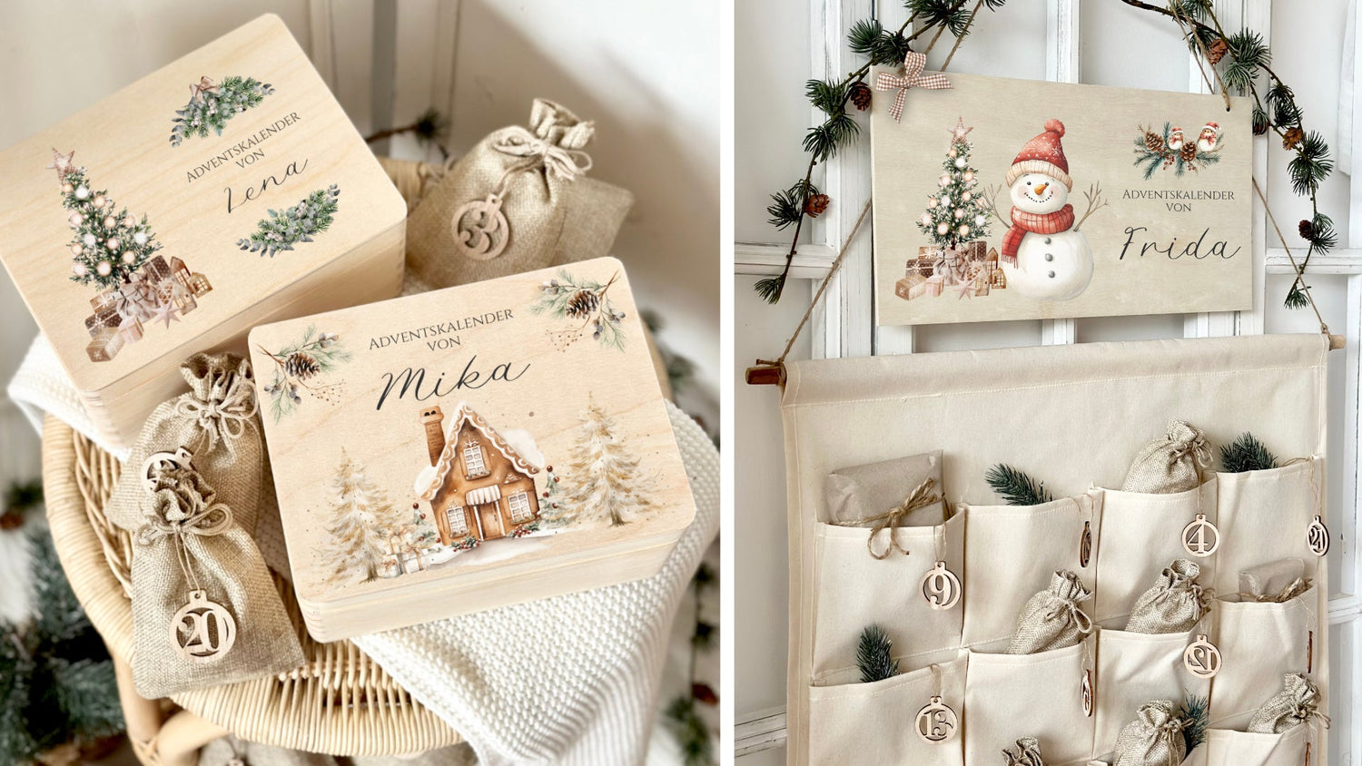 Personalisierte Adventskalender zum Befüllen 