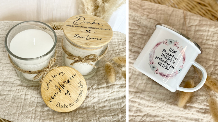 Personalisierte Abschiedgeschenke für Erzieherinnen, Erzieher, Lehrer und Lehrerinnen.