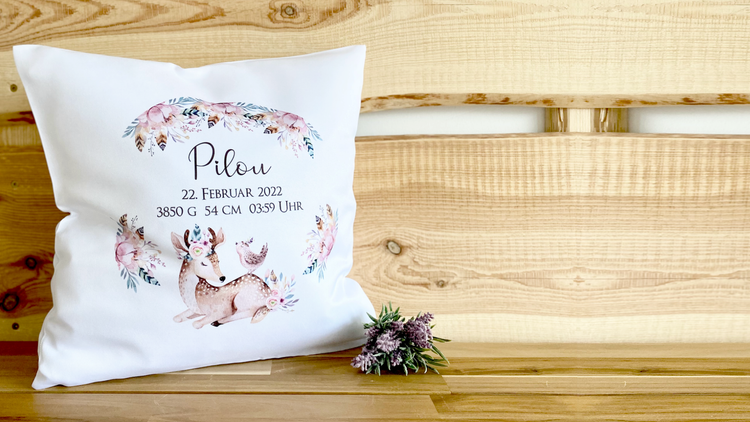 Handgefertigte personalisierte Kissen für Babys - Kinder