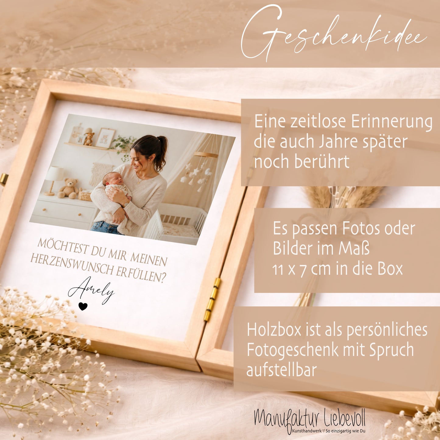 Taufe Geschenk Patentante - Patenonkel fragen | Personalisierte Holzbox mit Namen | Willst du meine Patentante / mein Patenonkel werden
