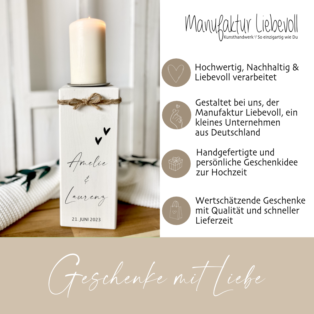 Hochzeit Geschenk personalisiert Name Datum