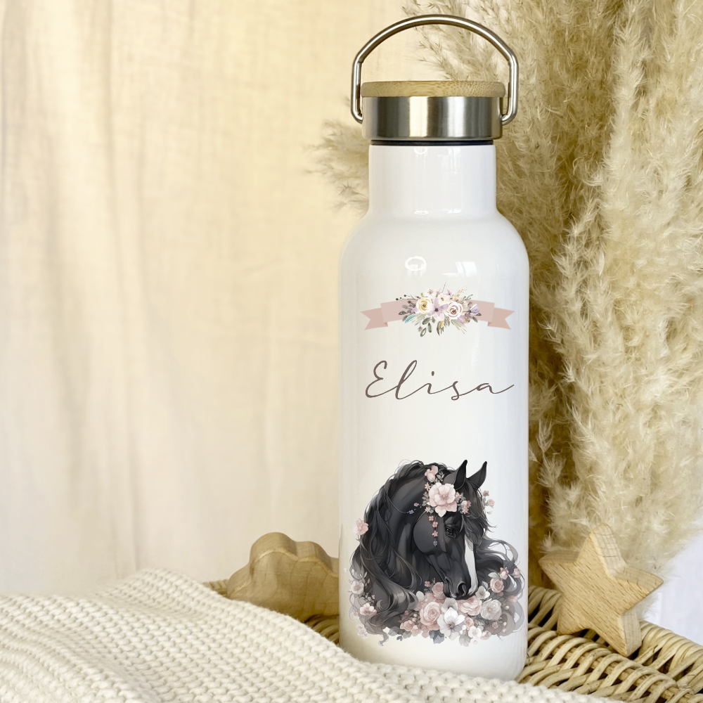 Gourde HABA Prinzessin & Pferd - Pour Enfants, Design Princesse Et Cheval, Sangle De Transport