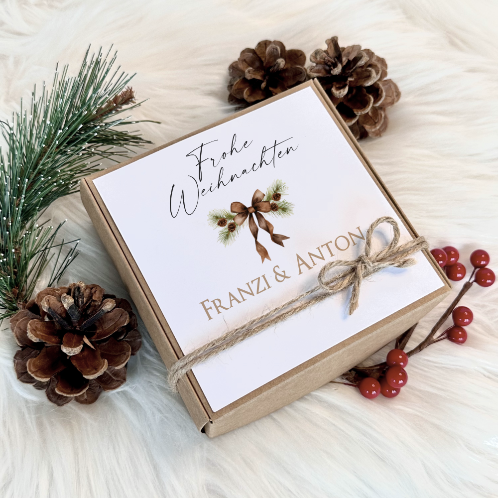 Epakh 4 Weihnachts-Geschenkboxen Mit Deckel – Verschiedene Größen, Rot/rosa, Stapelbar