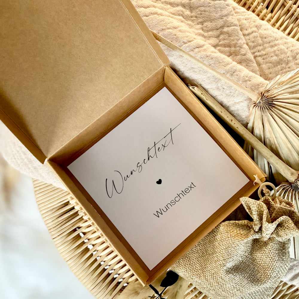 Geschenkverpackung "Alles Liebe" mit personalisierten Wunschtext, Geldgeschenk: Geburtstag, Hochzeit, Ruhestand, Abschied