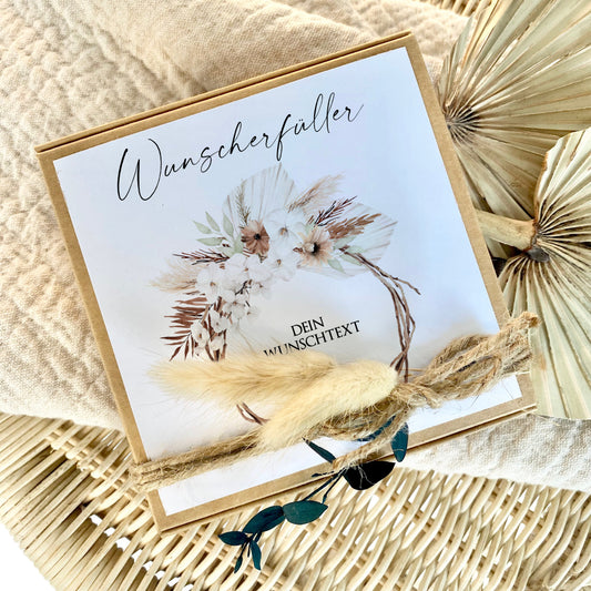 Wunscherfüller mit Wunschtext - Geldgeschenk Geschenkbox Geschenkverpackung Personalisiert | Geburtstag, Hochzeit, Jugendweihe, Konfirmation, Kommunion