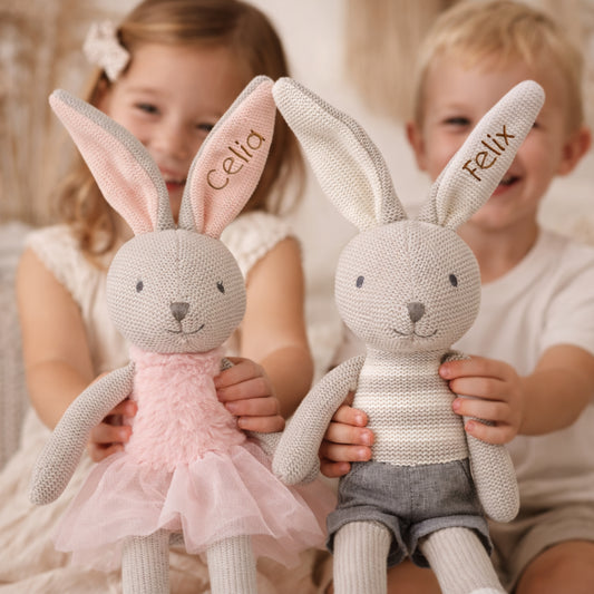 Personalisierte Stoffhasen für Babys, Kleinkinder, Kinder