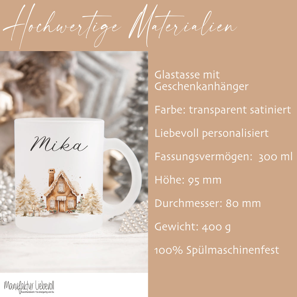 Weihnachten Personalisierte Tassen Weihnachtstasse mit Namen Weihnachtsgeschenk Glühweintasse Punsch Nikolaus Glastasse Manufaktur Liebevoll Große Motivauswahl