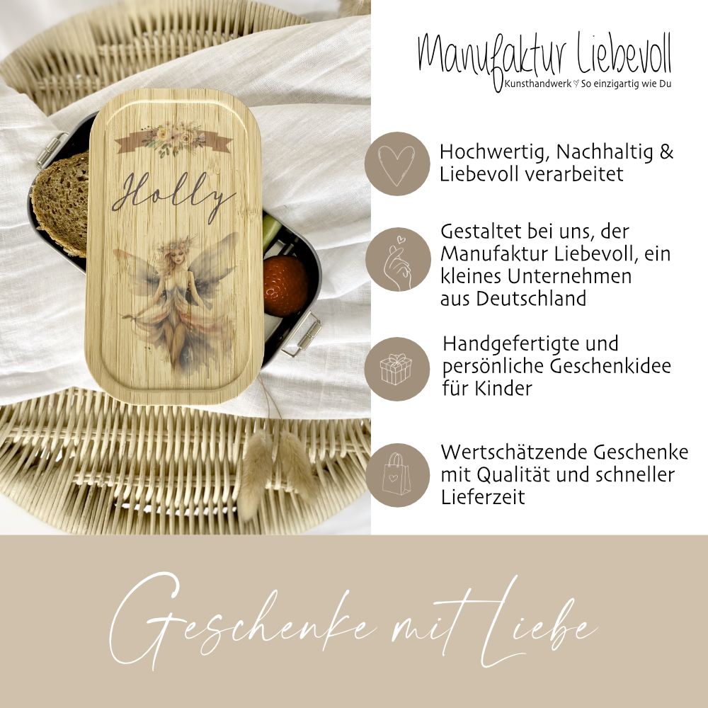 Brotdose Elfe mit Namen für Mädchen als Geschenkidee