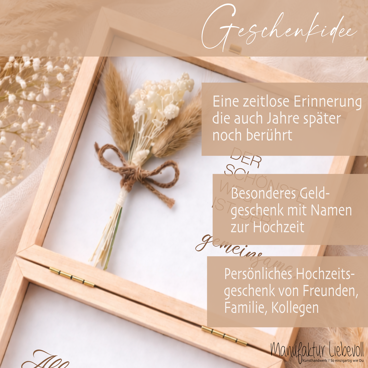 Geldgeschenk Hochzeit personalisiert | Hochzeitsgeschenk Brautpaar mit Namen & Datum | Holzbox Geldgeschenk Hochzeit mit Jutesack