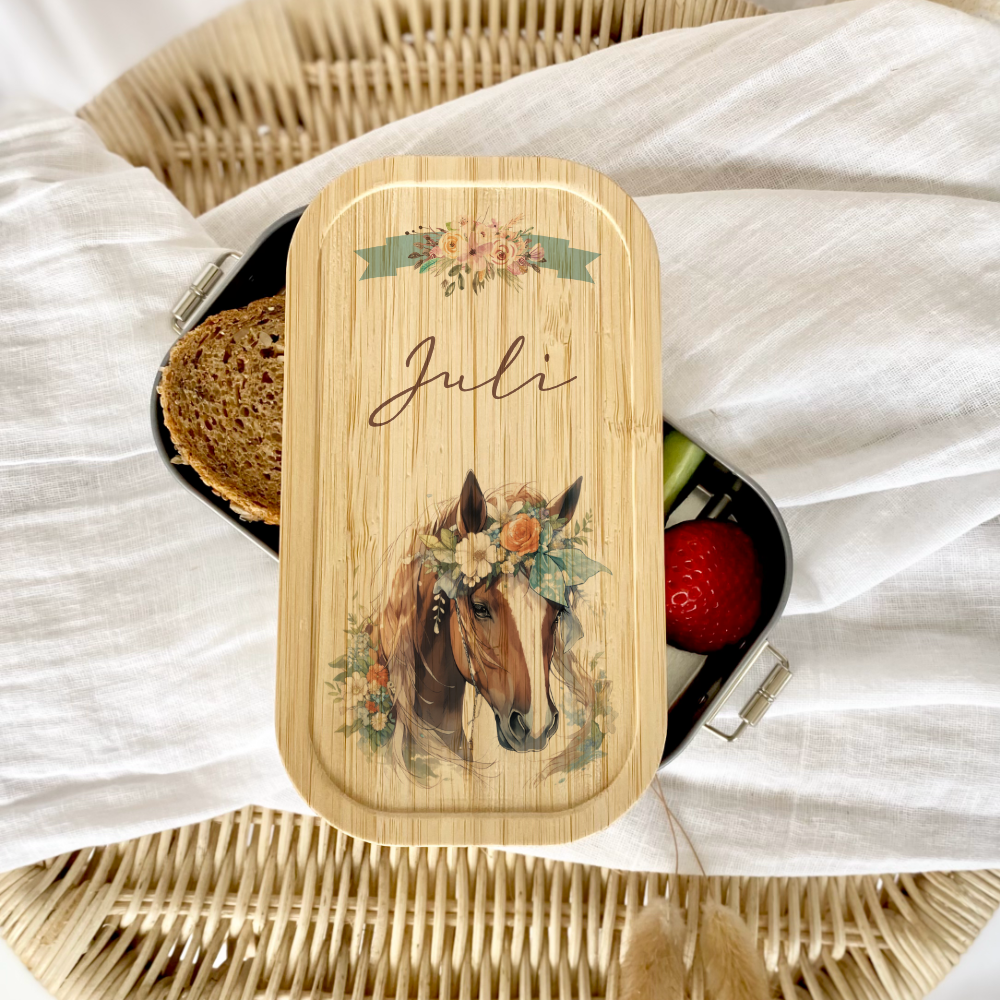 Lunchbox mit Pferdemotiv als Geschenk für Mädchen