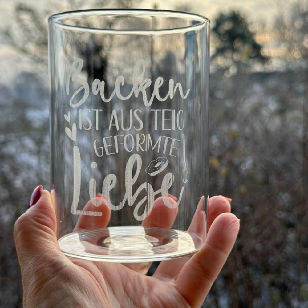 Keksglas mit Gravur, Personalisiertes Geschenk im Glas, Vorratsglas mit dem Namen