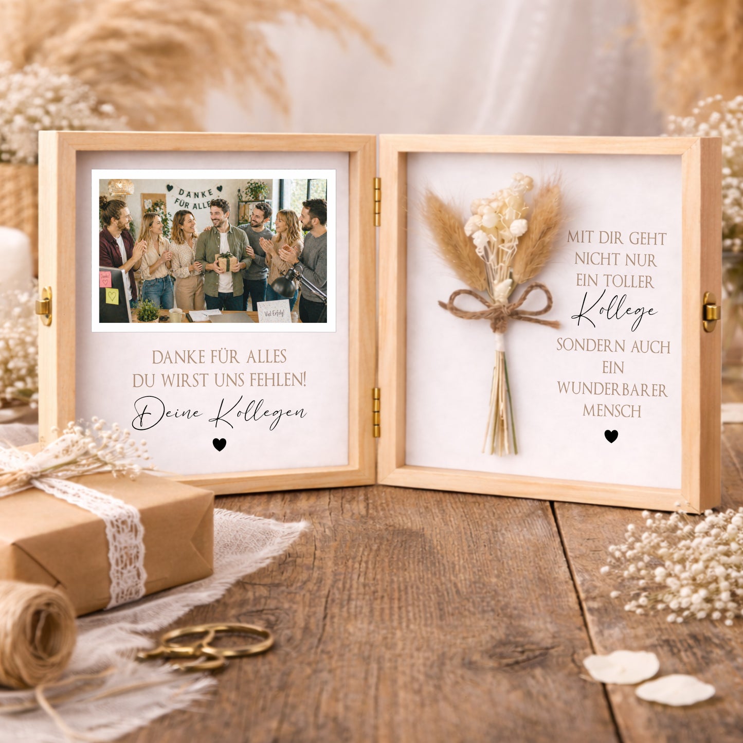 Abschiedsgeschenk Kollegin Kollege personalisiert | Jobwechsel Geschenk | Danke Geschenk Arbeit Holzbox mit Namen