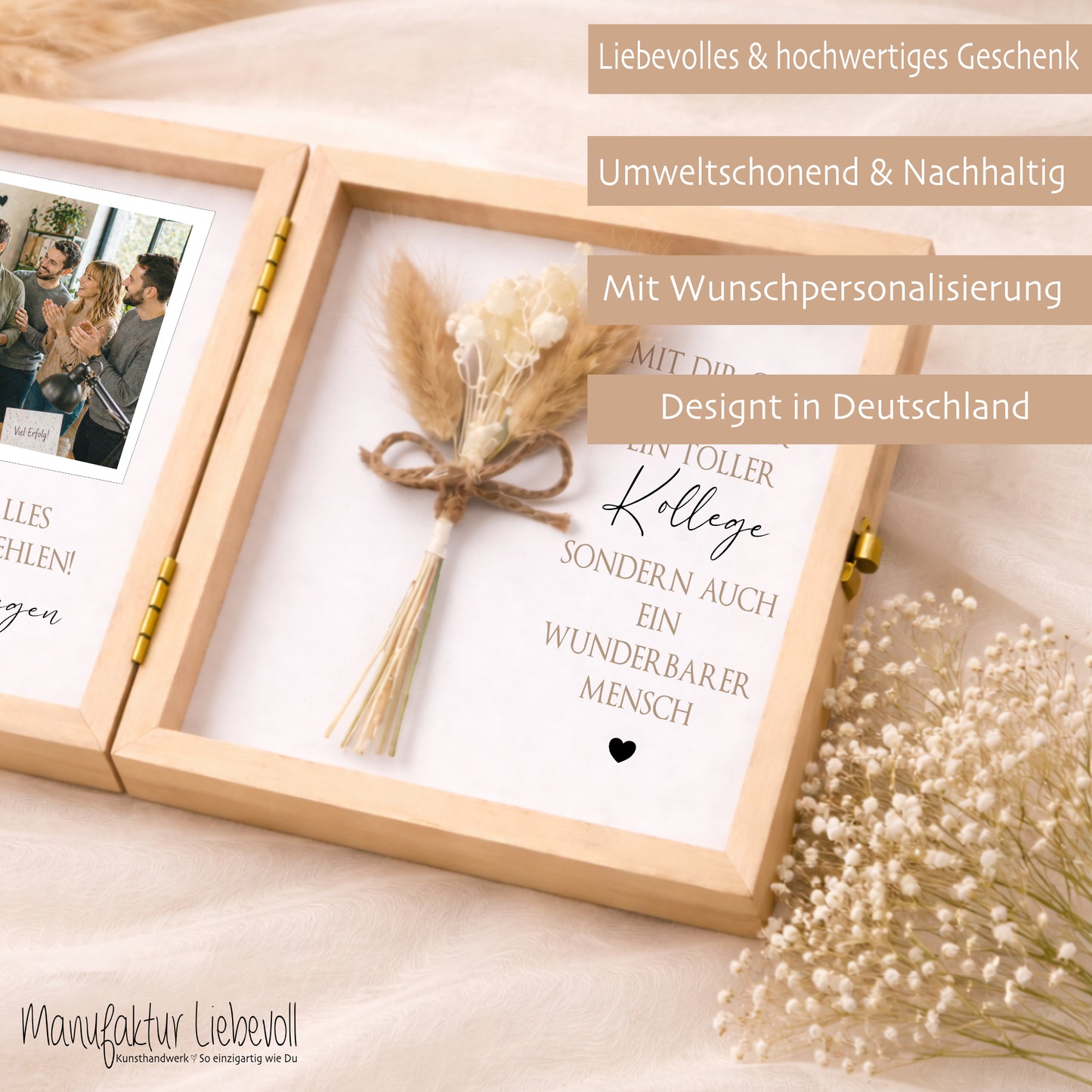 Abschiedsgeschenk Kollegin Kollege personalisiert | Jobwechsel Geschenk | Danke Geschenk Arbeit Holzbox mit Namen
