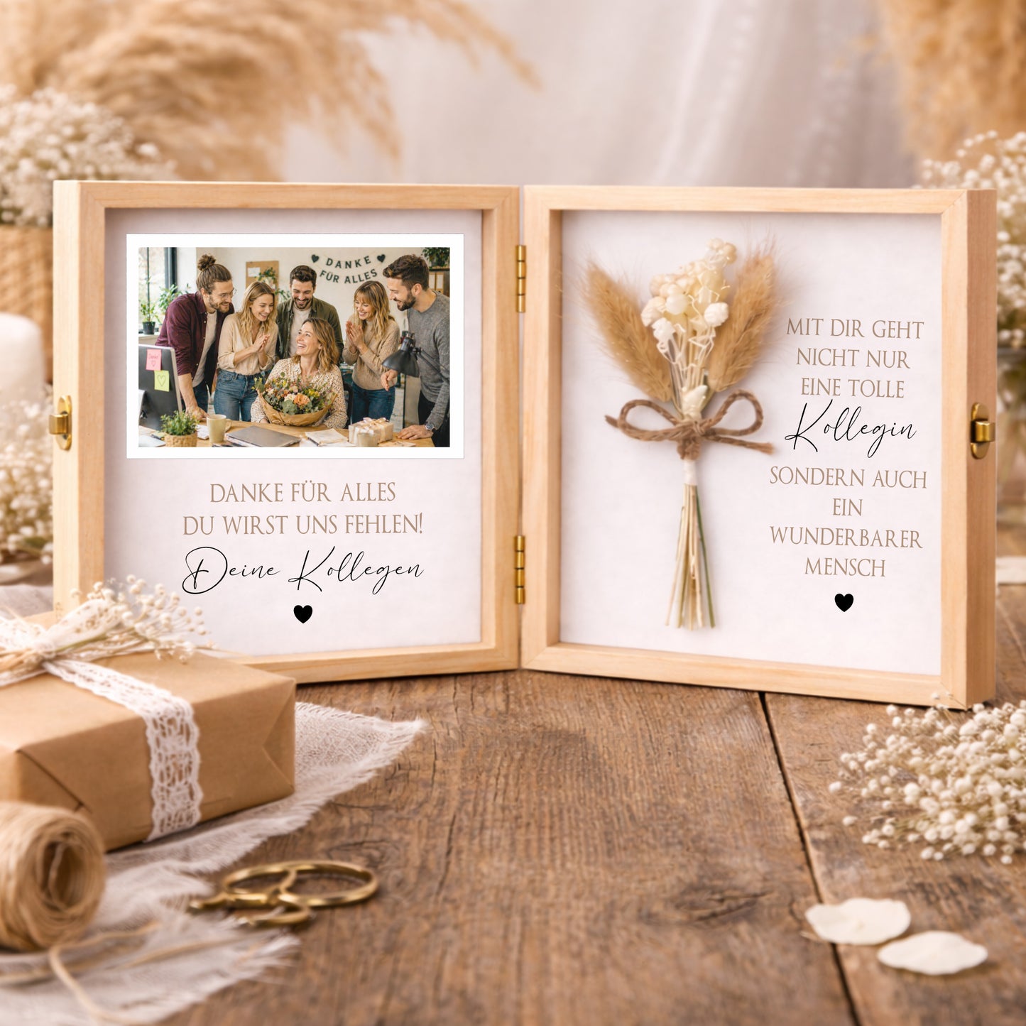 Abschiedsgeschenk Kollegin Kollege personalisiert | Jobwechsel Geschenk | Danke Geschenk Arbeit Holzbox mit Namen