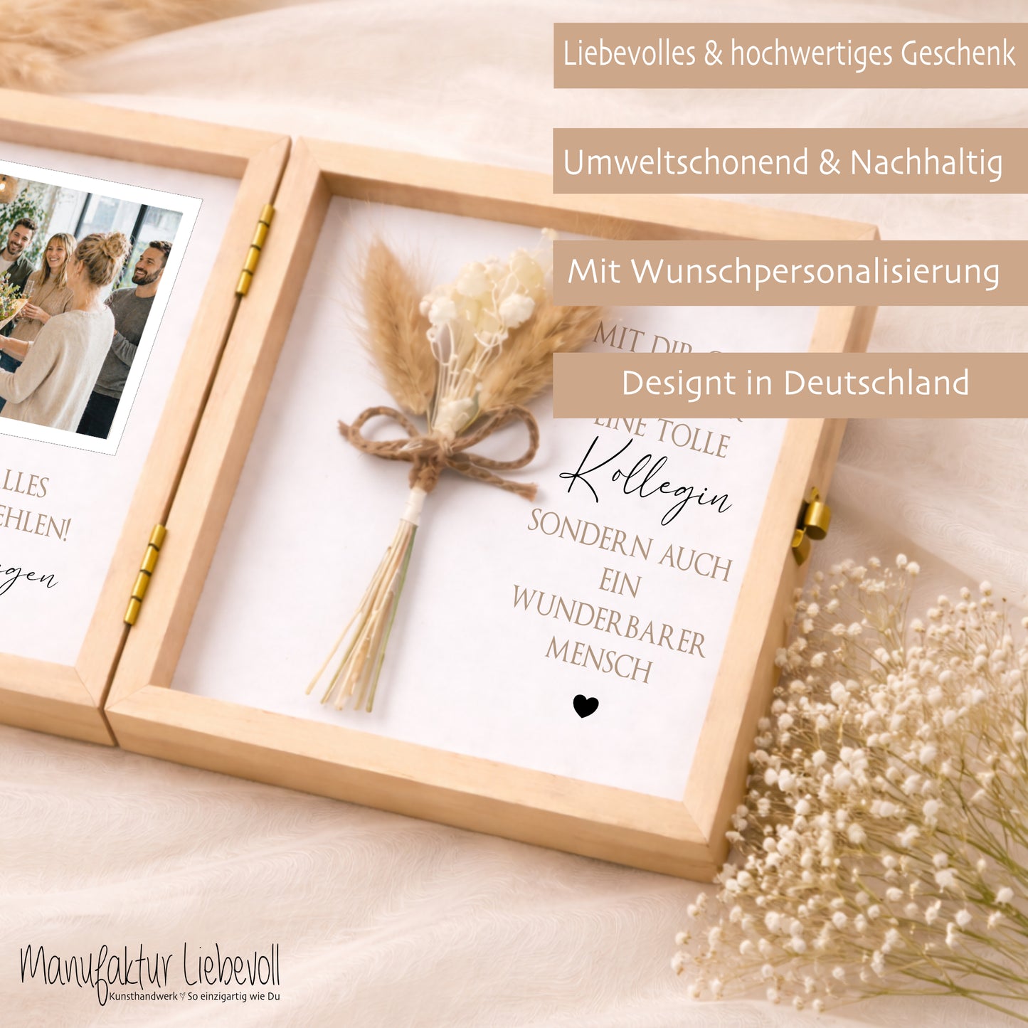Abschiedsgeschenk Kollegin Kollege personalisiert | Jobwechsel Geschenk | Danke Geschenk Arbeit Holzbox mit Namen