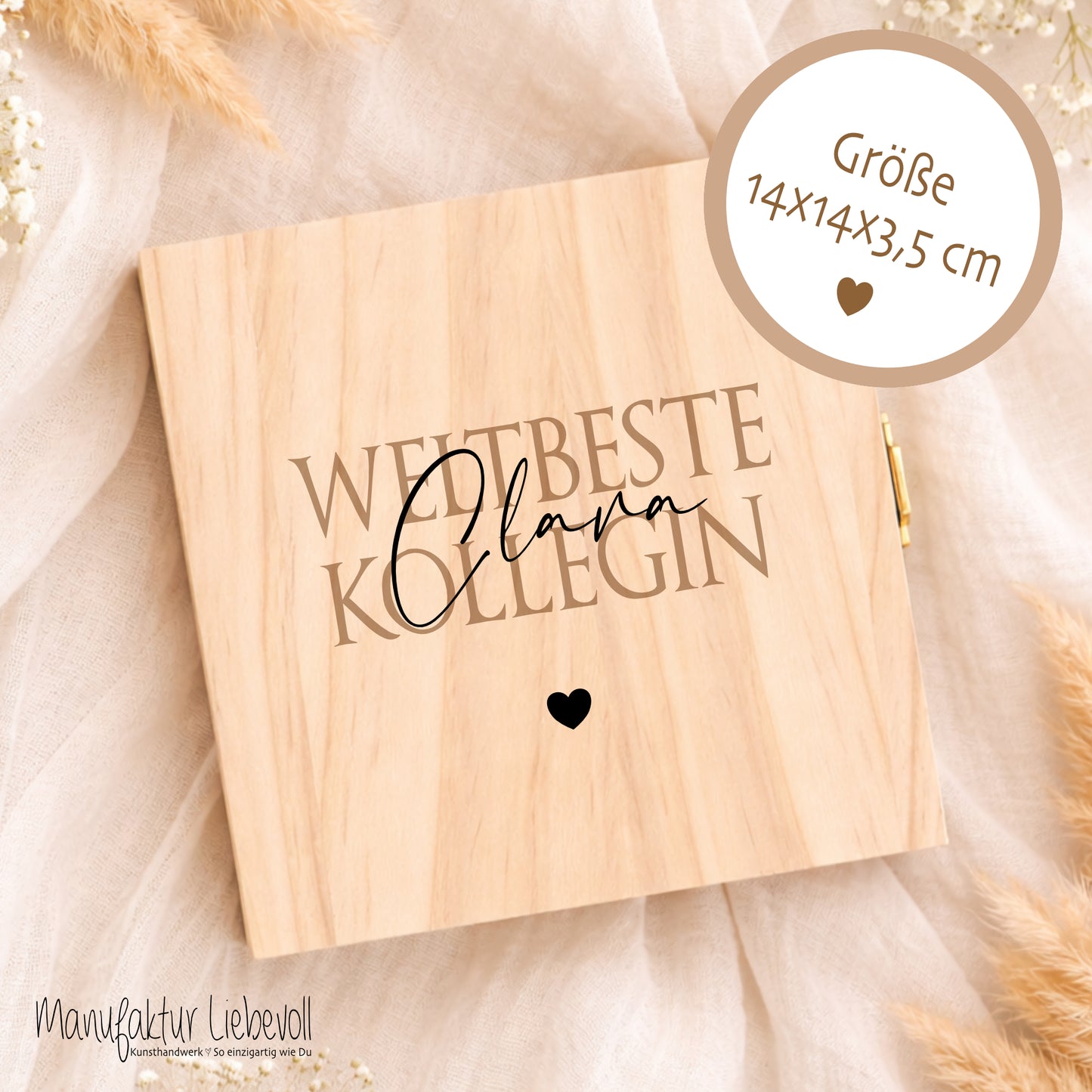 Abschiedsgeschenk Kollegin Kollege personalisiert | Jobwechsel Geschenk | Danke Geschenk Arbeit Holzbox mit Namen