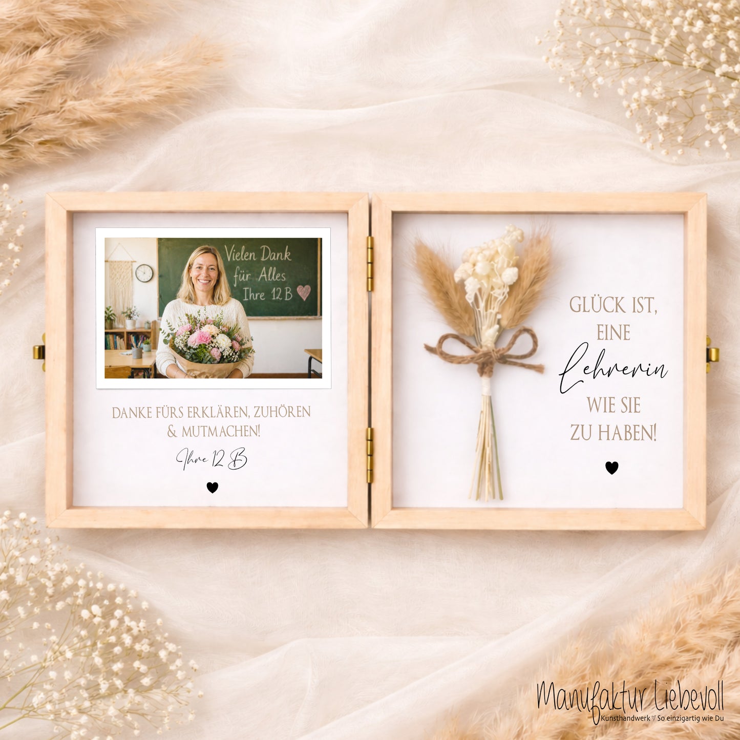 Lehrerin Geschenk personalisiert | Lehrer Abschiedsgeschenk Schule | Danke Geschenk Lehrerin Holzbox mit Namen Dankeschön Klassengeschenk