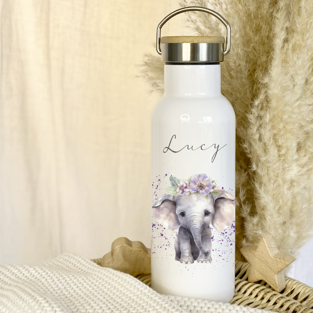 Timalo Thermosflasche Mit Namen Personalisiert – Igel-Motiv, 500 Ml, Edelstahl, Doppelwandig Vakuumisoliert, Auslaufsicher, Spülmaschinenfest – Ideal Für