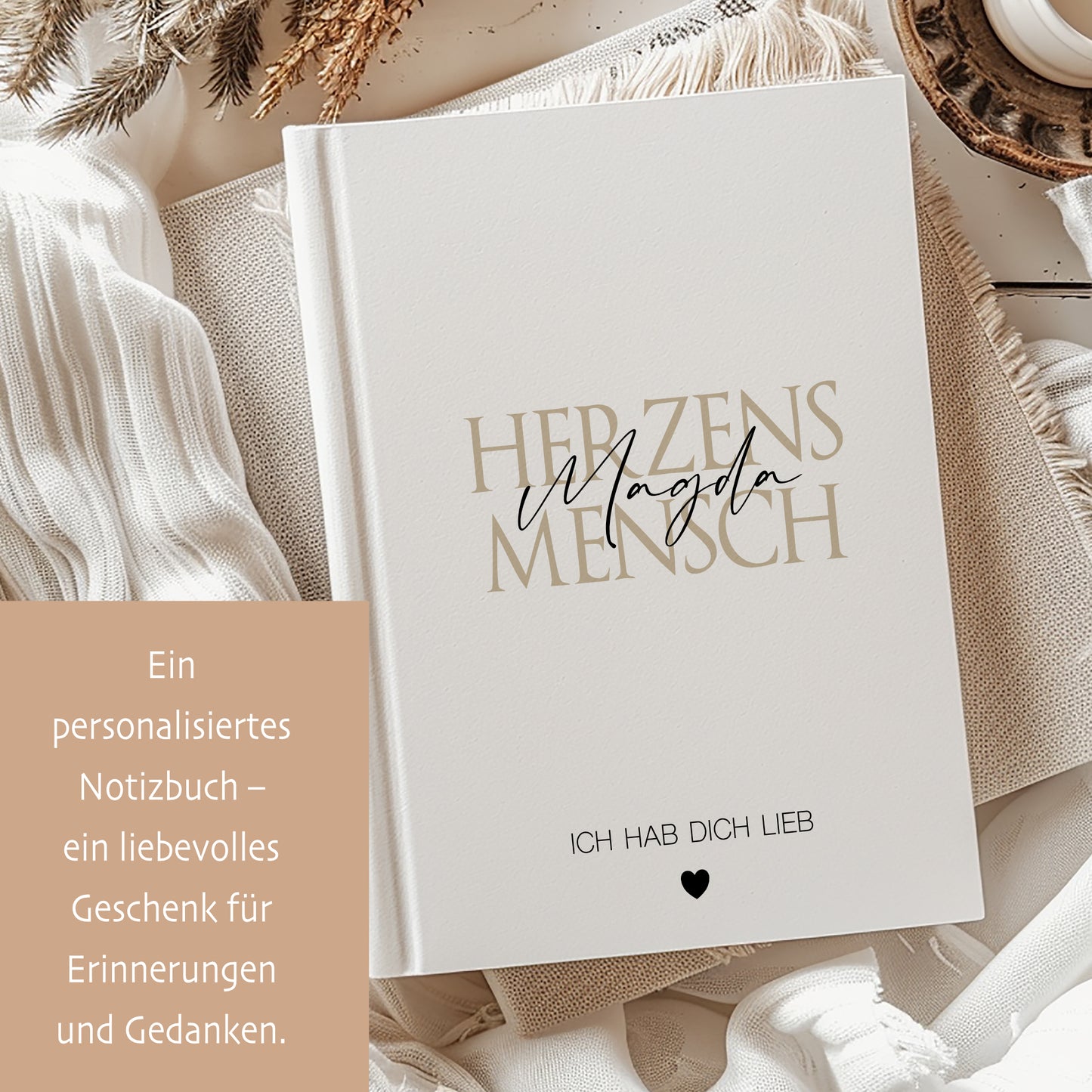 Notizbuch Freundin Geschenk mit Namen personalisiertes Notizheft weltbeste Freundin, weltbester Freund, Partner, Herzensmensch