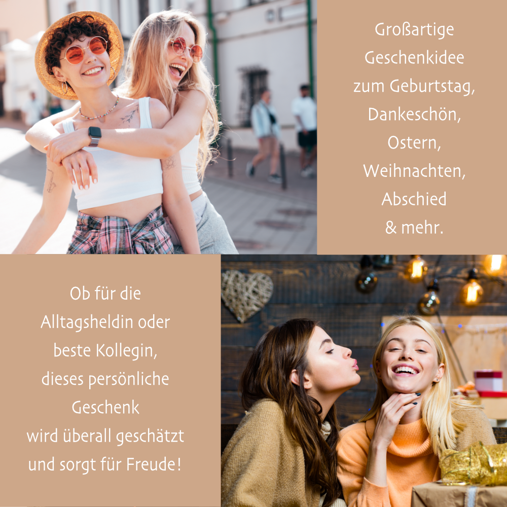 Personalisierter Stoffbeutel, 3 Motive: Beste Arbeitskollegin, Lieblingskollegin, Alltagsheldin