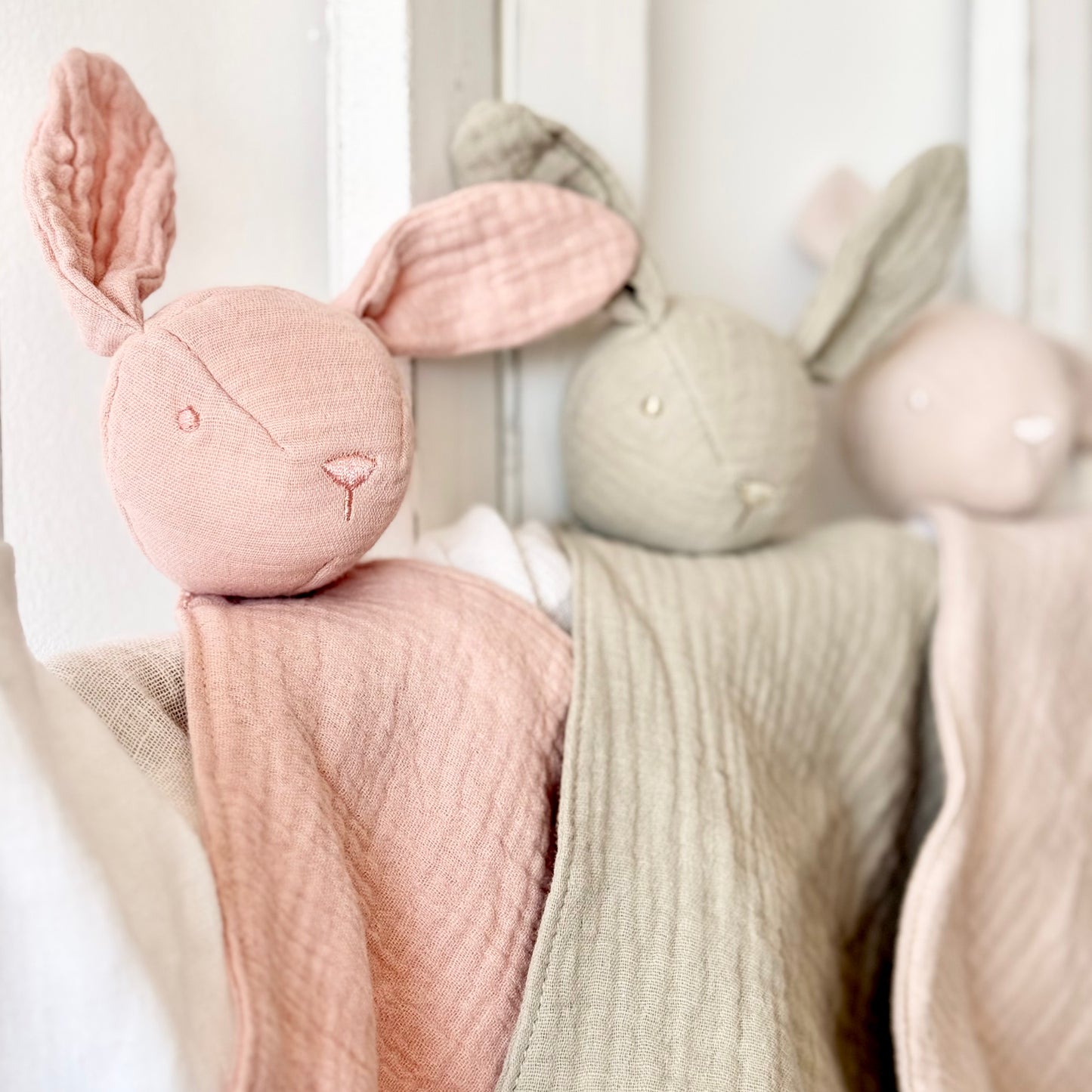 Schnuffeltuch Baby mit Namen Kuscheltuch personalisiert Geschenke Baby Schmusetuch Baby Kuscheltier Hase Babygeschenk