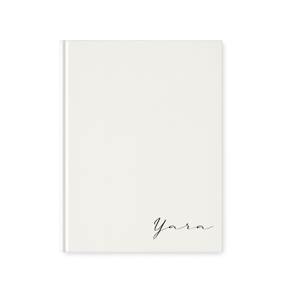 Personalisierter Terminplaner 2027 Din A5 | Minimalistischer Buchkalender mit Name | Weißes Hardcover – Manufaktur Liebevoll