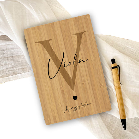 Notizbuch personalisiert Tagebuch mit Namen A5 Journal Mädchen Frauen Männer Teenager Monogramm