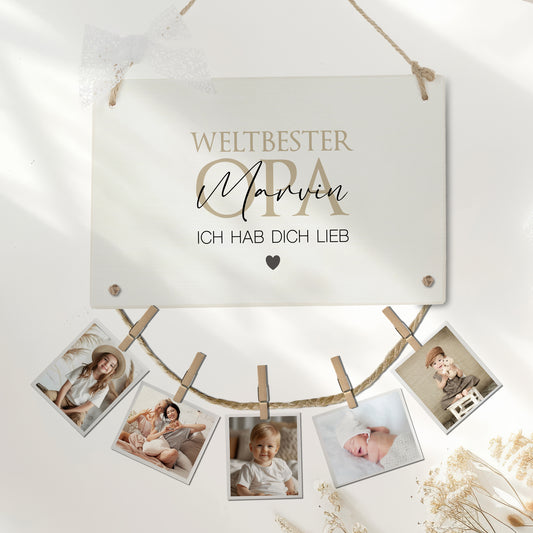 Fotogeschenk Opa Geschenk Geburtstag Geburtstagsgeschenk Großvater Namen