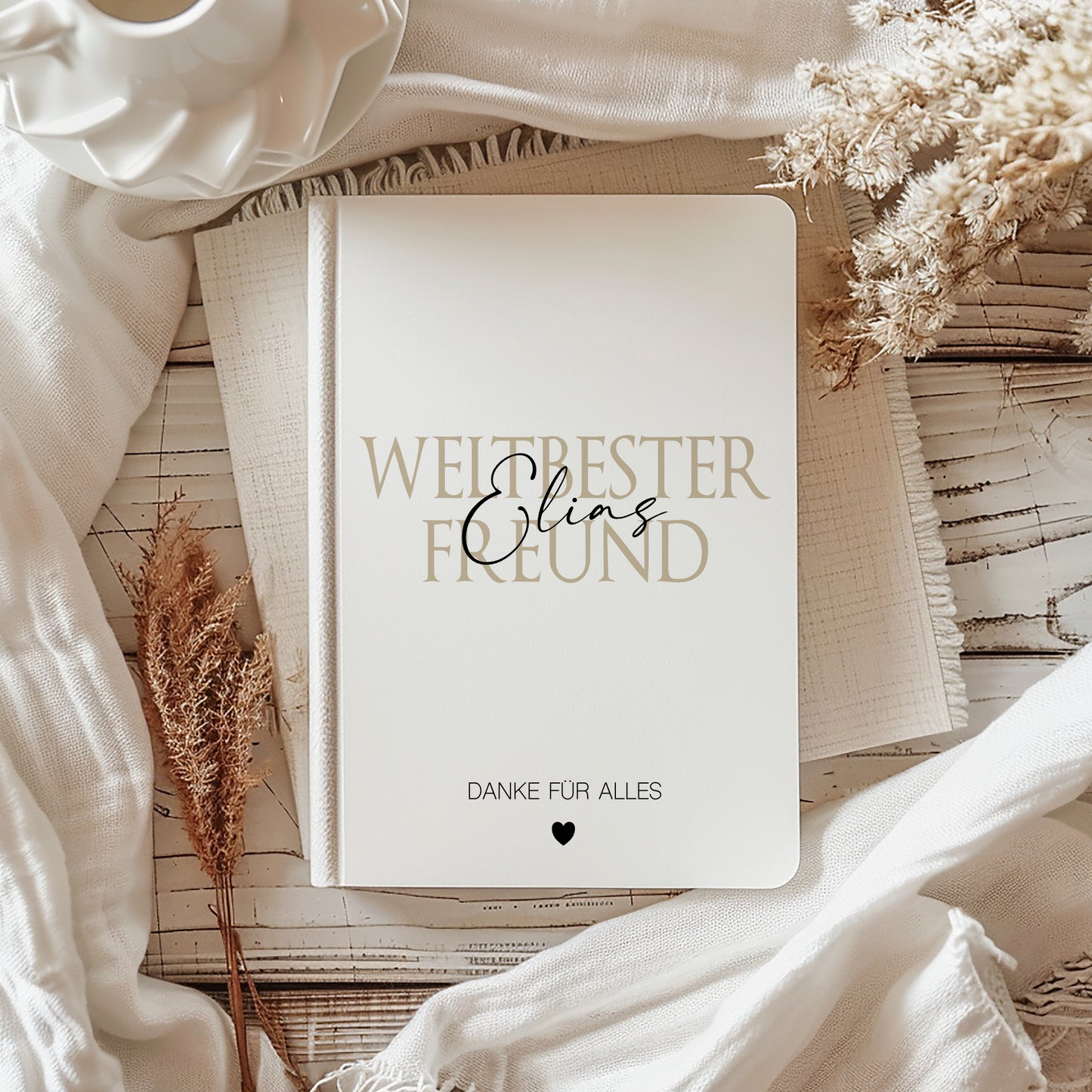 Notizbuch Freundin Geschenk mit Namen personalisiertes Notizheft weltbeste Freundin, weltbester Freund, Partner, Herzensmensch