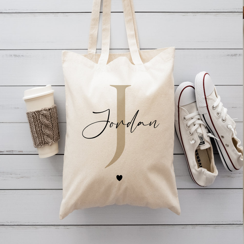 Stoffbeutel mit Namen und Buchstaben personalisiert