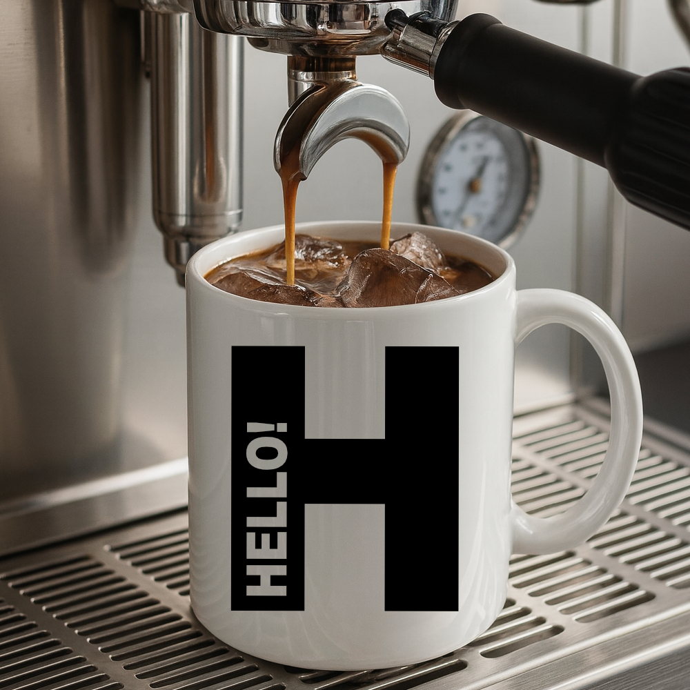 Personalisierte Tasse mit Buchstabe & Name | Keramik Kaffeetasse A–Z