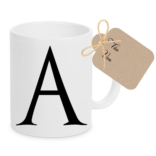 Tasse Personalisiert Buchstaben Tasse mit Anfangsbuchstaben Keramiktasse